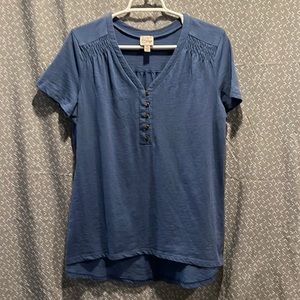 Como Vintage, blue tunic top, XL